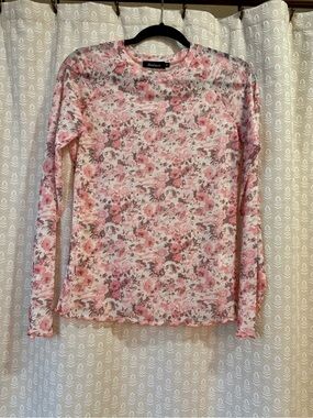 Amazon Pink Floral Long Sleeve Tee